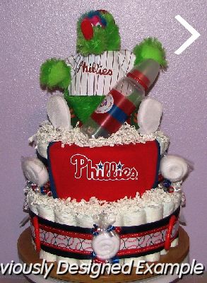 Phillies-Diaper-Cake (2).JPG - Phillies Diaper Cake